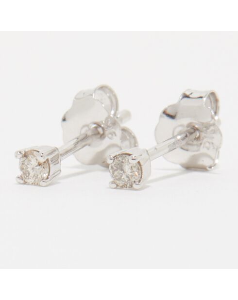 Boucles d'oreilles Ilaria Diamants 0.07 ct or blanc