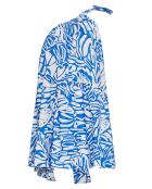 Robe asymétrique Flo imprimée bleue