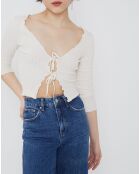 Top noori tie écru