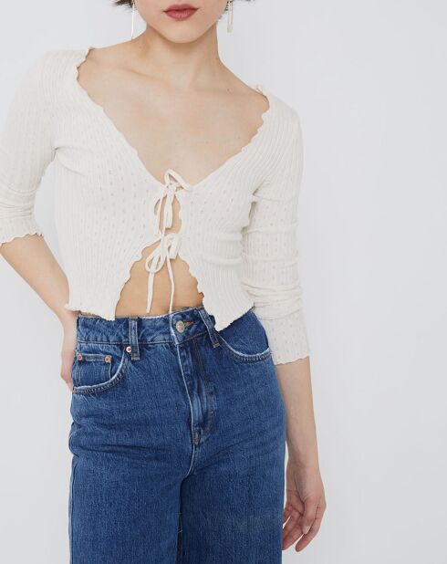Top noori tie écru