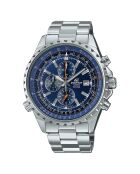 Orologio classico da uomo in acciaio inossidabile argentato Edifice