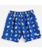 Short de bain imprimé avocat bleu