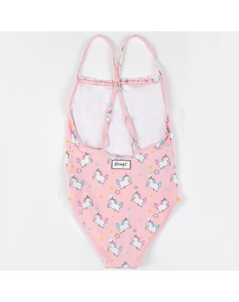 Maillot de bain 1 Pièce licorne rose