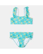 Maillot de bain 2 Pièces ananas turquoise