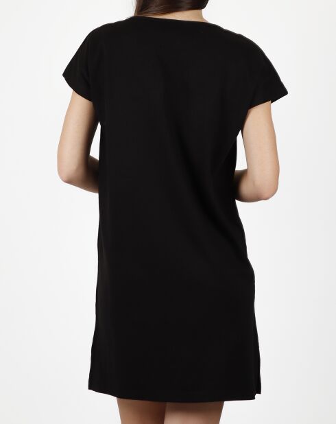 Robe de plage à manches courtes Guatemala noire