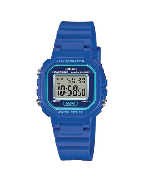Montre Femme Casio Collection en Résine bleue