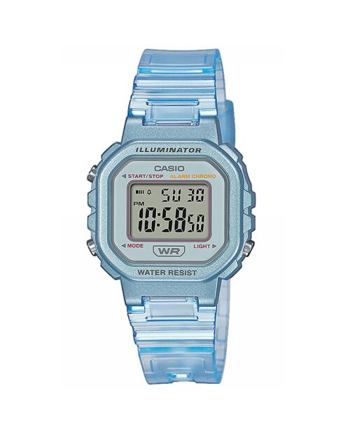 Montre Femme Casio Collection en Résine bleue