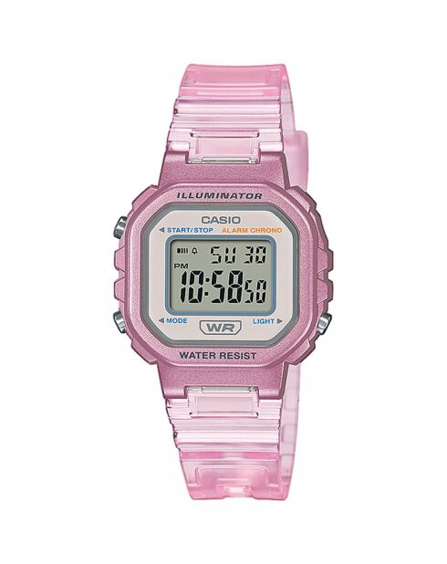 Orologio da donna in resina rosa della collezione Casio