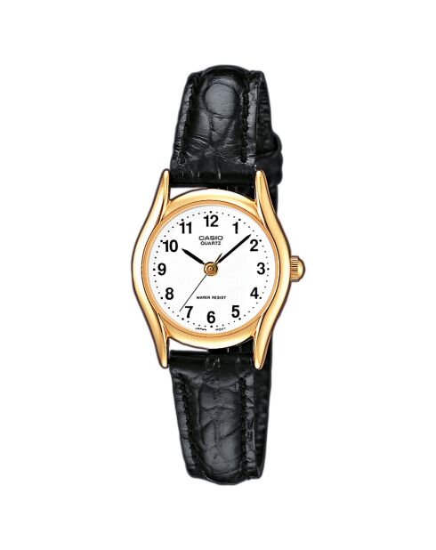 Montre Femme Casio Collection en Cuir noire