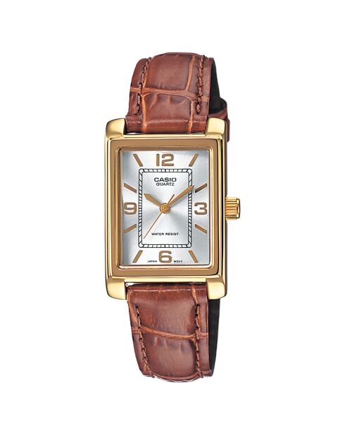 Montre Femme Casio Collection en Cuir marron