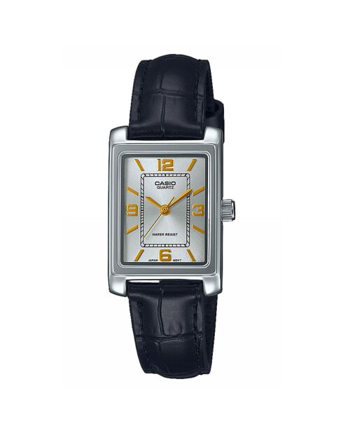 Montre Femme Casio Collection en Cuir noire