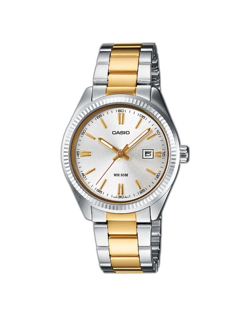 Montre Femme Casio Collection en Acier inoxydable argenté/doré