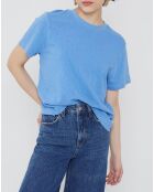 T-Shirt col bateau bleu