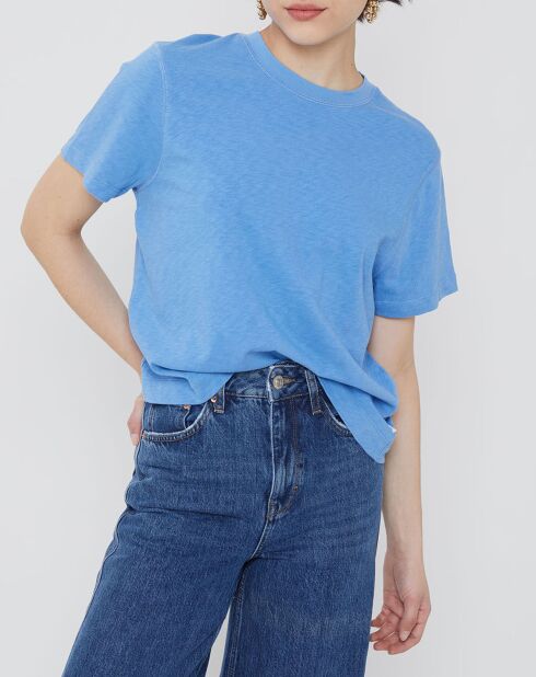 Blauw t-shirt met boothals