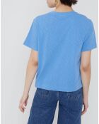 T-Shirt col bateau bleu