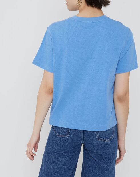 Blauw t-shirt met boothals