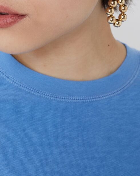 Blauw t-shirt met boothals