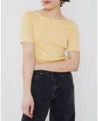 T-Shirt col bateau jaune