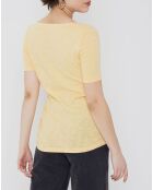 T-Shirt col bateau jaune