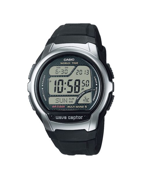 Montre Homme Radio Controlled en Résine noire