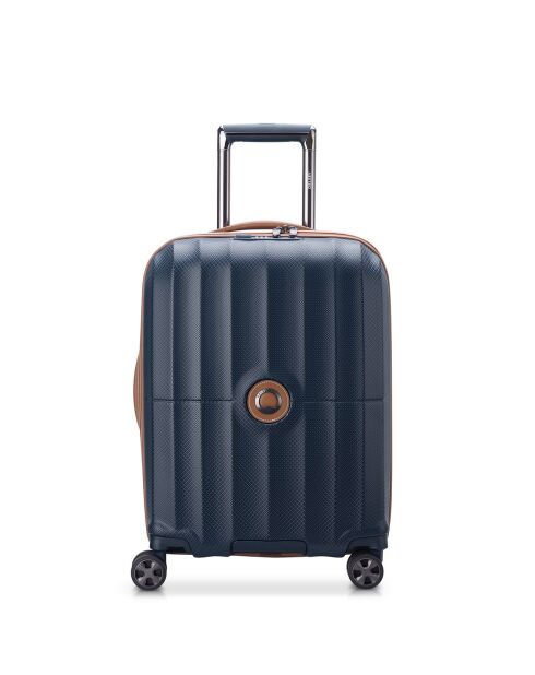Valise Cabine slim 4 roues doubles Carrousel 55 cm bleu foncé