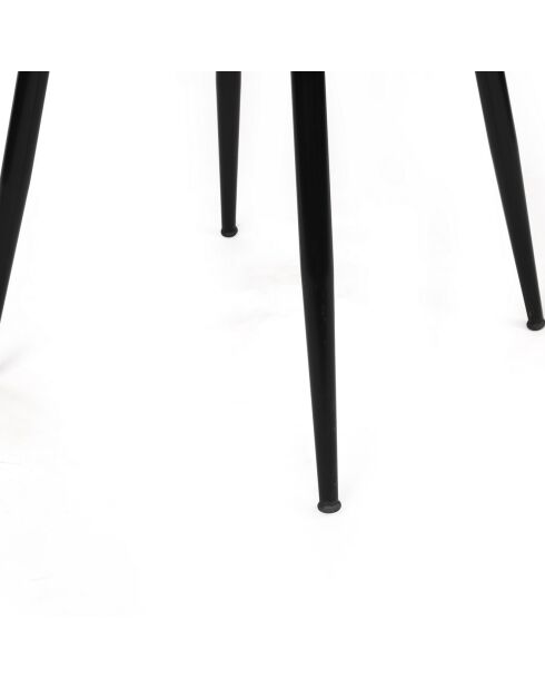 2 Chaises Yildiz bleu foncé/noir - 43x82x42 cm