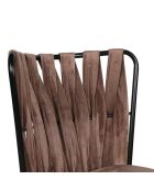 2 Chaises Kusakli marron clair/noir - 43x82x43 cm