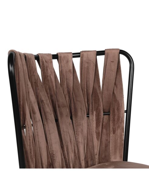 2 sillas Kusakli marrón claro/negro - 43x82x43 cm
