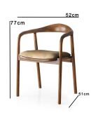 Chaise PA marron clair - 52x77x51 cm