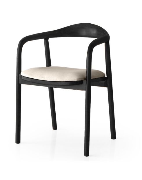 Chaise PA gris clair/noir - 52x77x51 cm