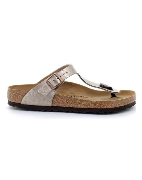 Tongs en Cuir Gizeh taupe
