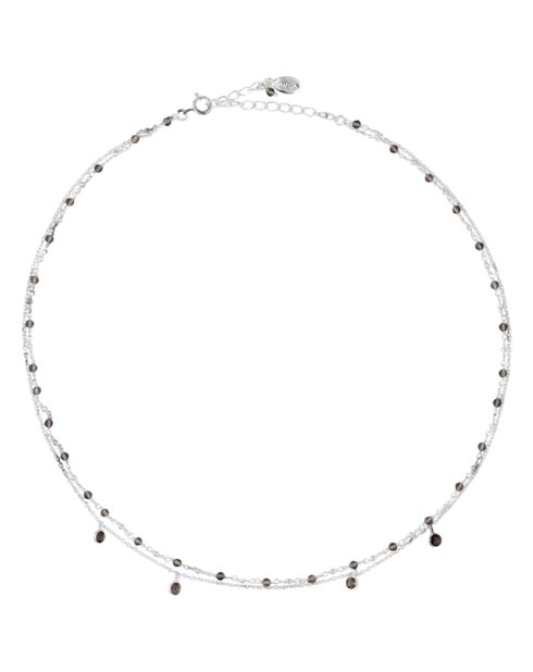 Collier en Argent & Quartz fumé