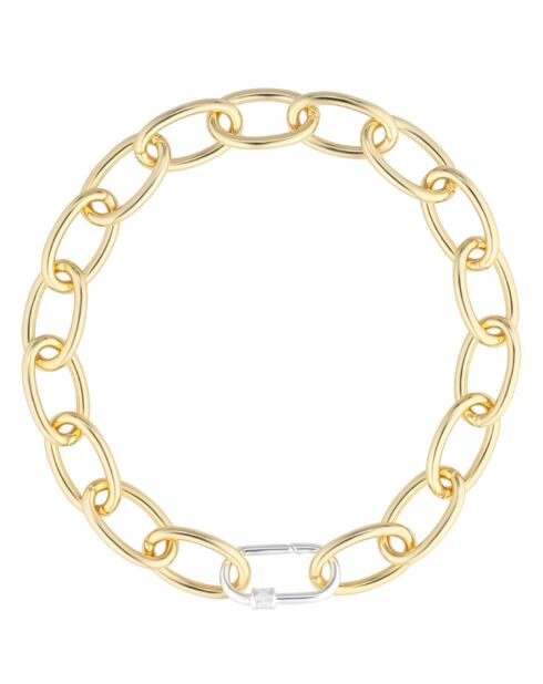 Halsketting van zilver, messing en wit oxide