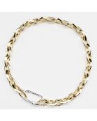 Collier en Argent, Laiton & Oxydes blancs