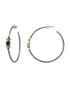 Boucles d'oreilles en Argent, Laiton & Lapis