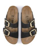 Mules en Velours de Cuir Arizona Big Buckle noires