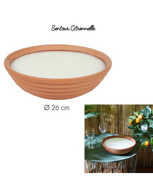 Bougie parfumée à la citronnelle marron - 1 mèche