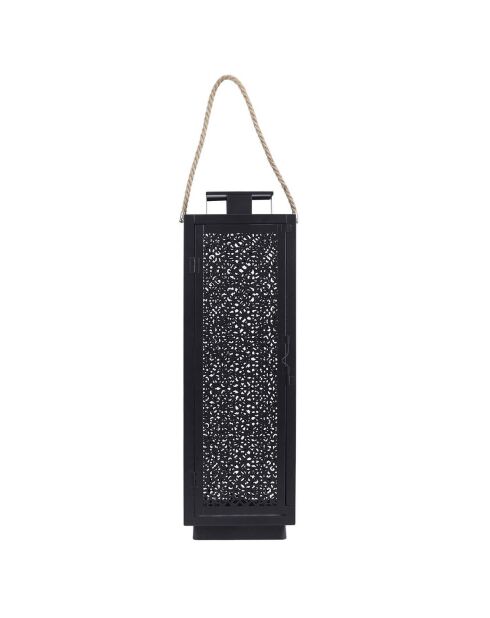 2 Lanternes ajourées noires - 59x18 cm