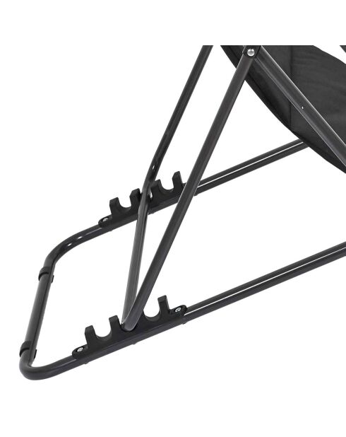 Transat pliant Corfou noir - 93x56 cm