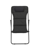 Transat pliant Corfou noir - 93x56 cm