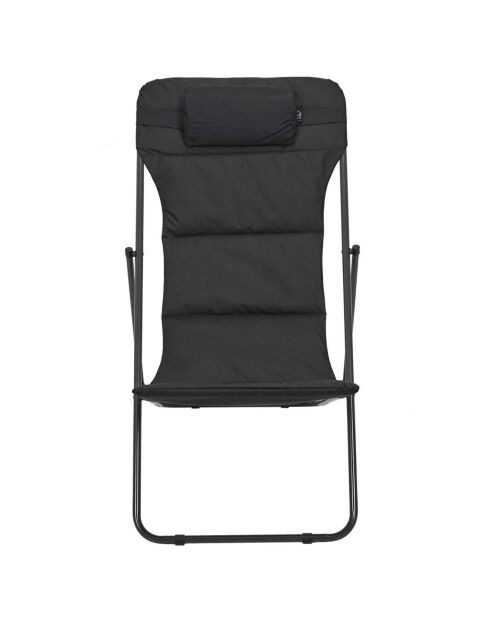 Transat pliant Corfou noir - 93x56 cm