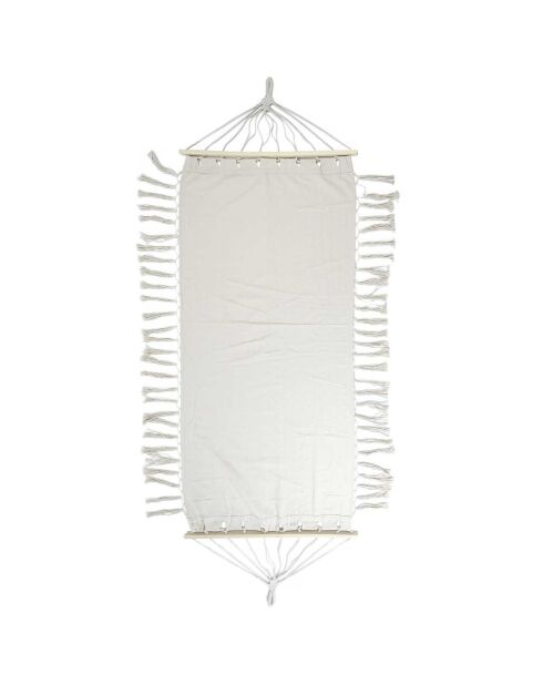 Hamac à franges terre inconnue beige - 90 cm
