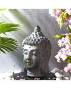 Tête de bouddha gris - 42x25 cm