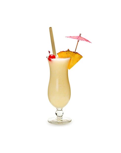 4 pajitas de bambú marrones - 20x0,8 cm