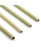 4 Pailles en bambou marron - 20x0.8 cm