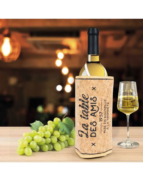 Rafraichisseur bouteille marron/noir - 19.5x1 cm