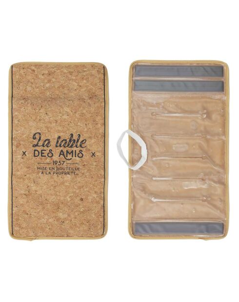 Rafraichisseur bouteille marron/noir - 19.5x1 cm