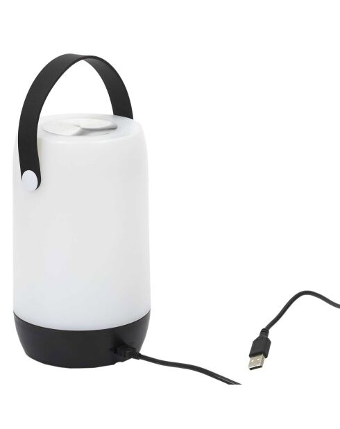 Lampe tactile nomade blanc/noir - 23.5x12.5 cm