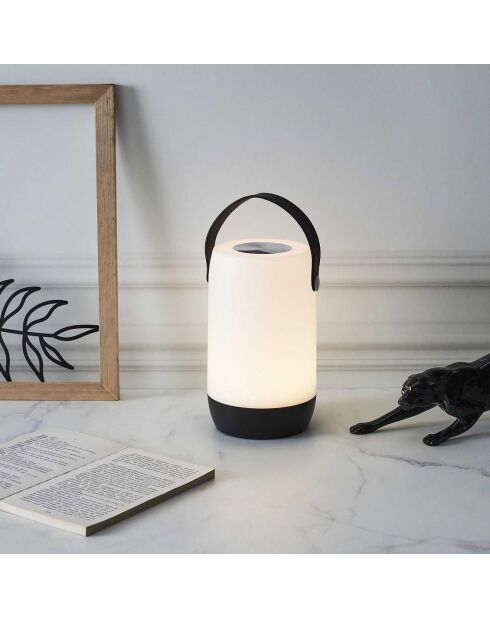 Lampe tactile nomade blanc/noir - 23.5x12.5 cm