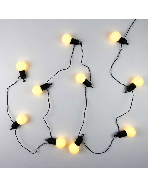 Ghirlanda di lampadine da esterno trasparente/nera - 10,4x5x5 cm